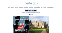 Desktop Screenshot of forburys.co.uk